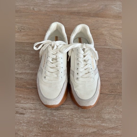 Sam Edelman Layla White Suede Sneaker - Picture 6 of 9